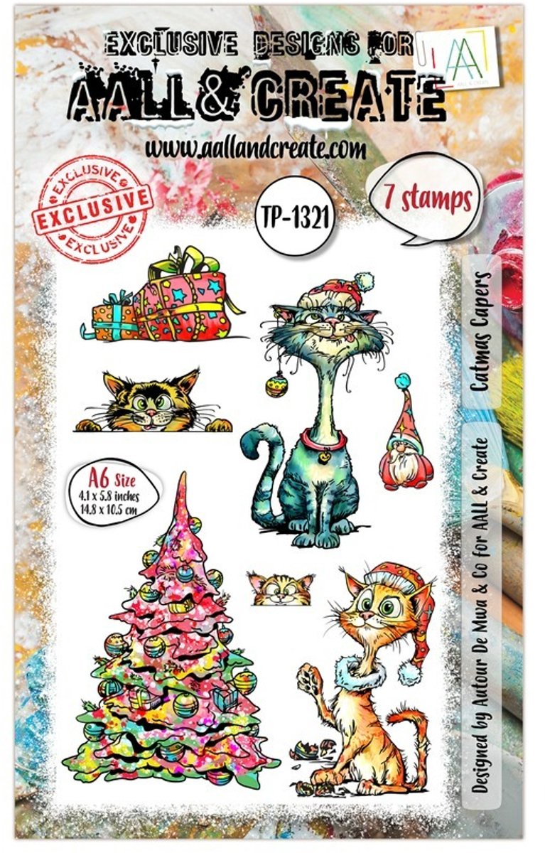 Aall & Create clearstamp A6 - Catmas capers