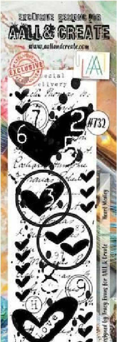 Aall & Create clearstamp border - Heart medley