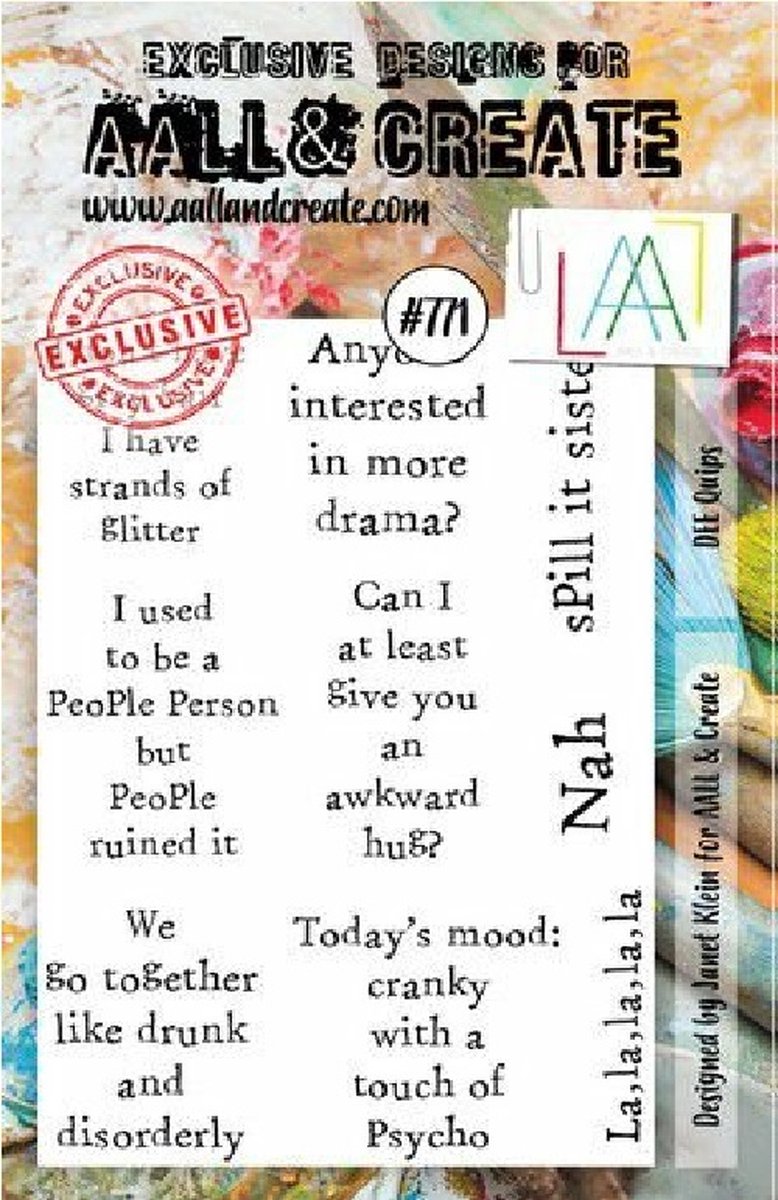 Aall & Create clearstamps A6 - Dee quips