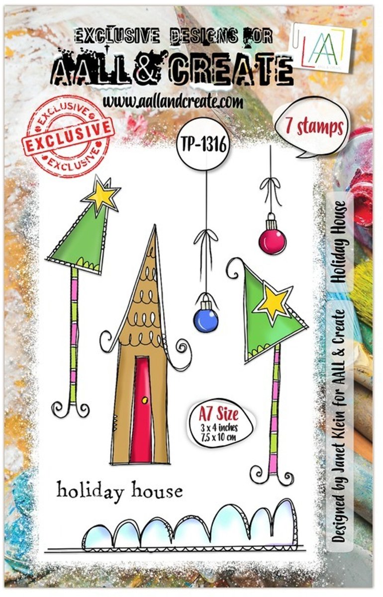 Aall & Create clearstamps A7 - Holiday house