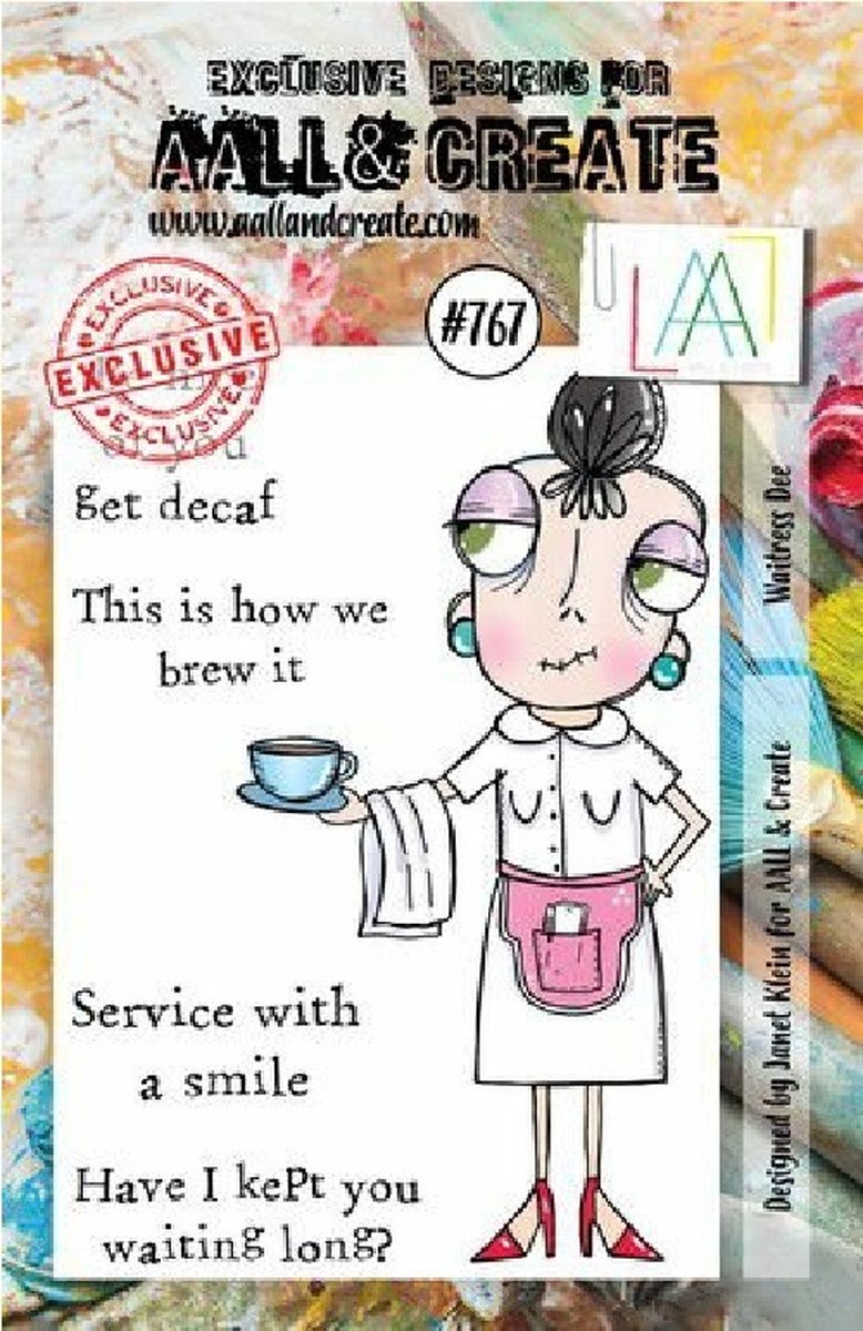 Aall & Create clearstamps A7 - Waitress dee