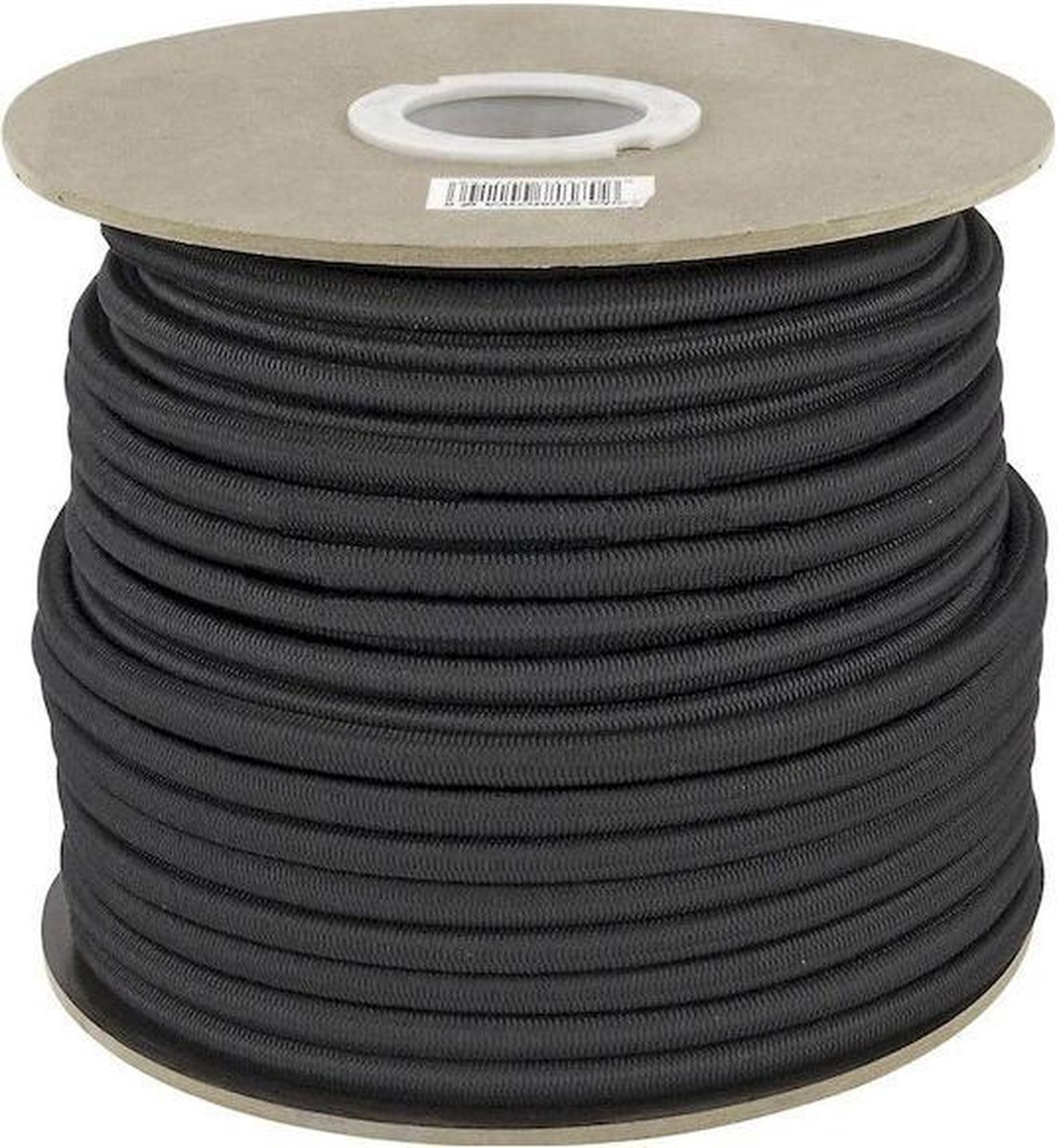 100 meter Elastisch Touw - 4 mm - ZWART - elastiek op rol