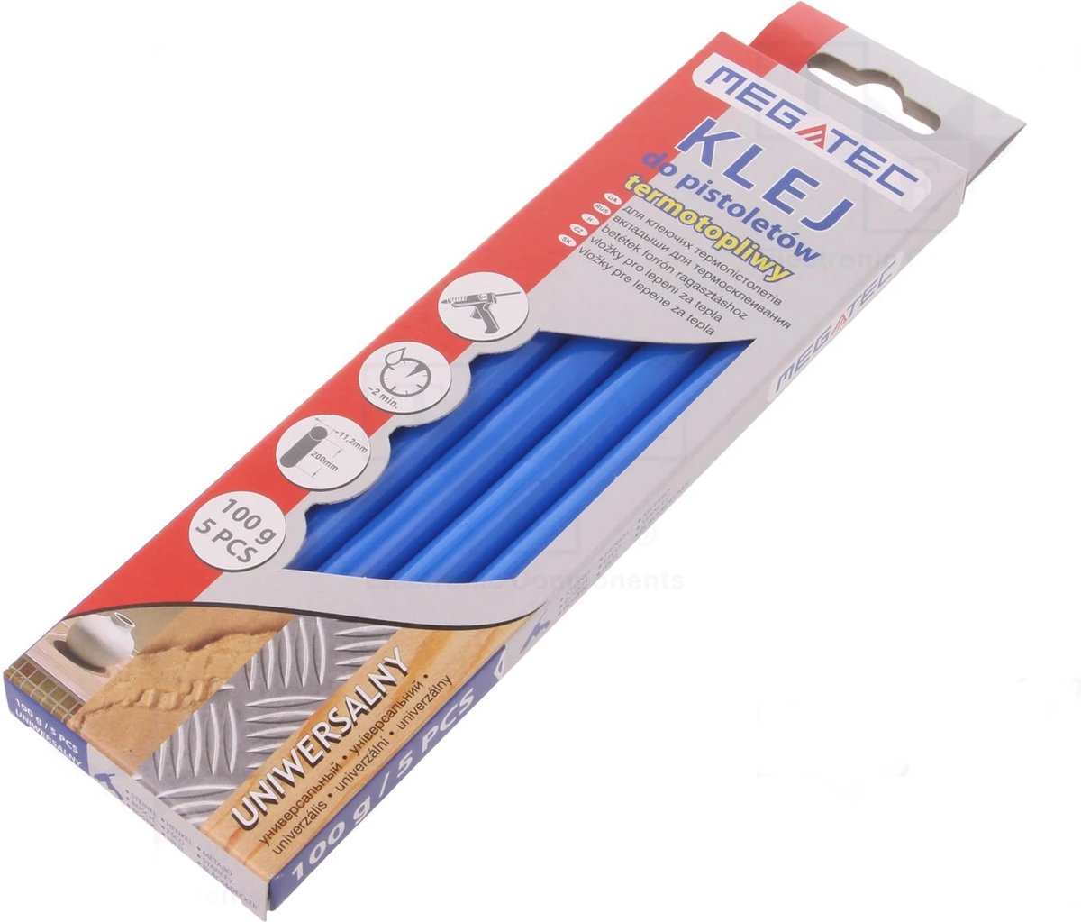 Lijm patroon Blauw 200mm - 5 stuks