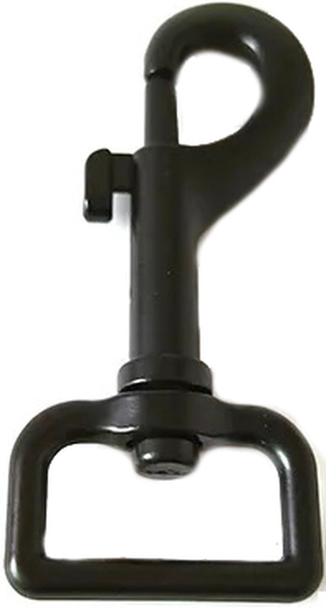 Musketonhaak - 73mm - Draaibaar - Zwart