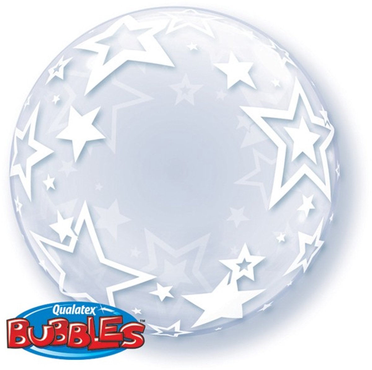 Bubble ballon: Decobubble stylish stars (45cm)