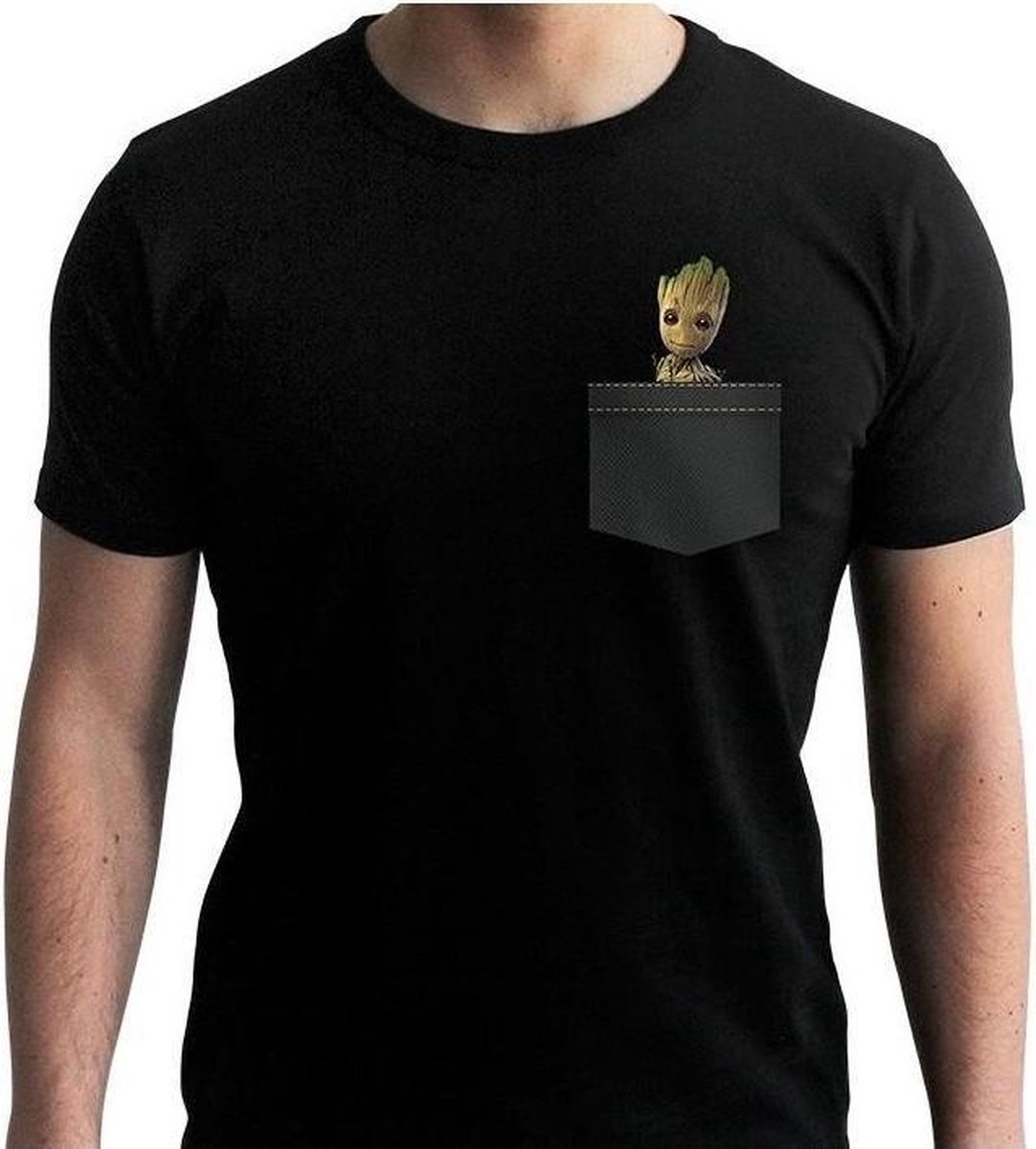 Marvel - Pocket Groot Black Man T-Shirt M