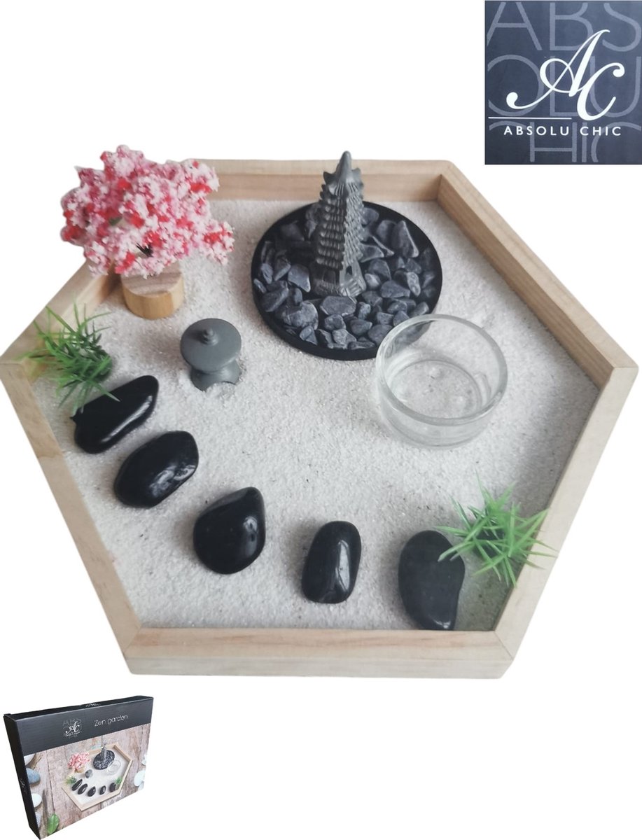 Decoratie Zen-Garden - Rustgevend - Zandbak - decoratief - zen tuin - mini zen tuin - zen garden kit