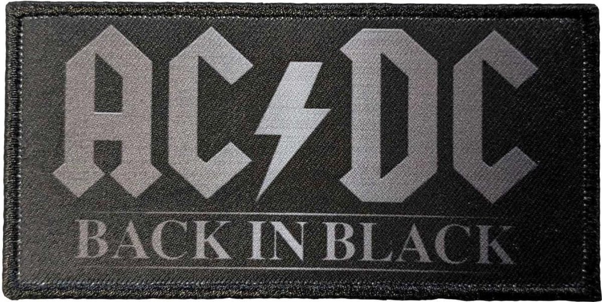 AC/DC - Back In Black Patch - Zwart