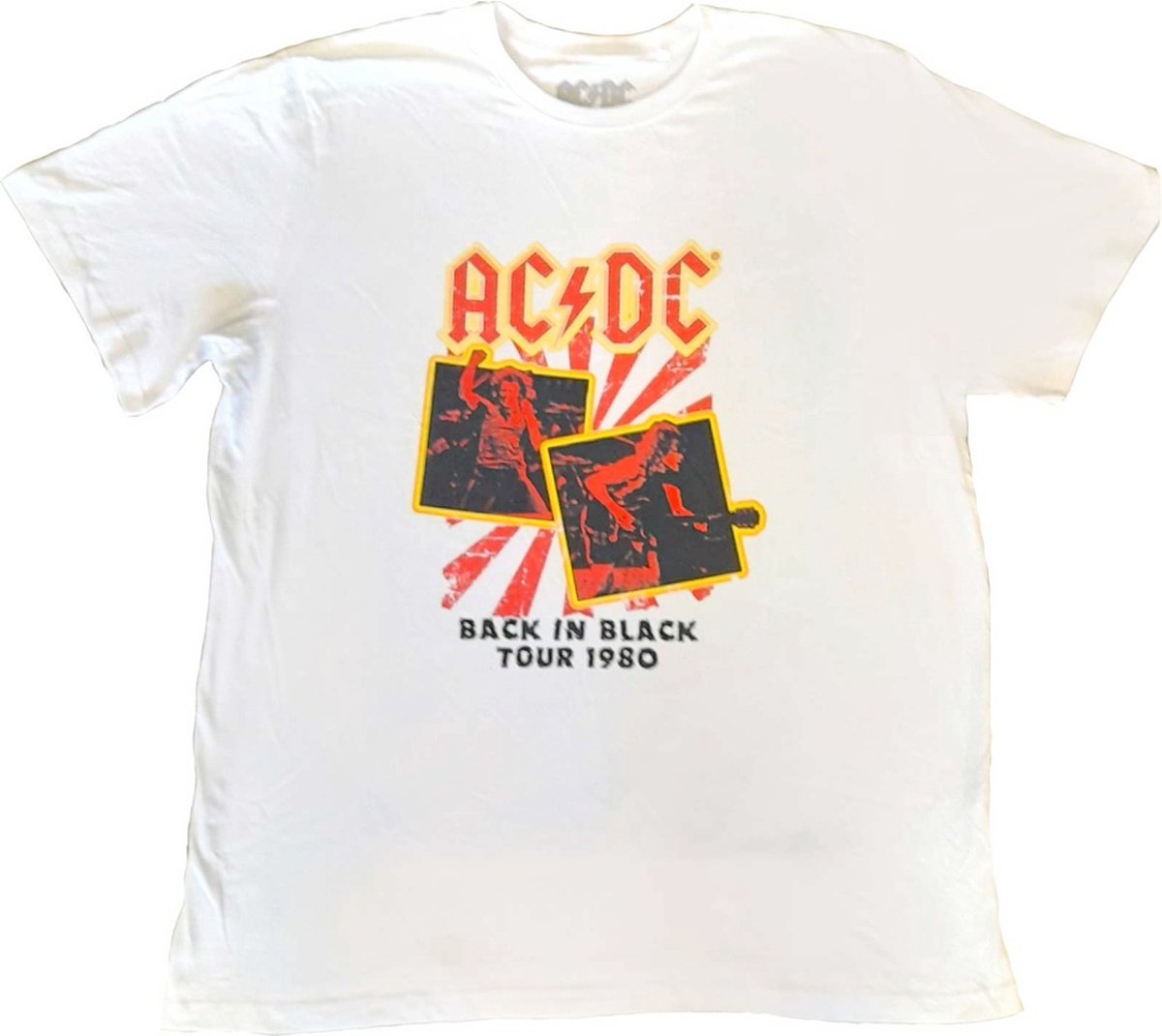 AC/DC - Back In Black Tour 1980 Heren T-shirt - 5XL - Wit