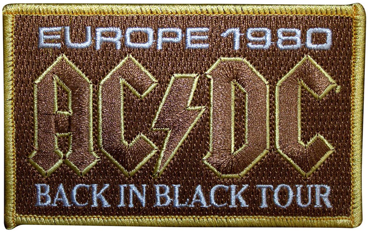 AC/DC - Europe 1980 Back In Black Tour Patch - Bruin