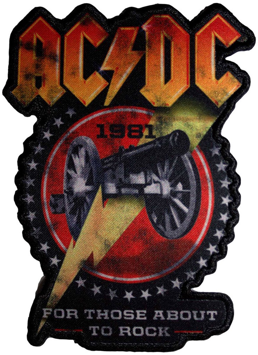AC/DC - For Those About To Rock 1981 Patch - Zwart/Multicolours