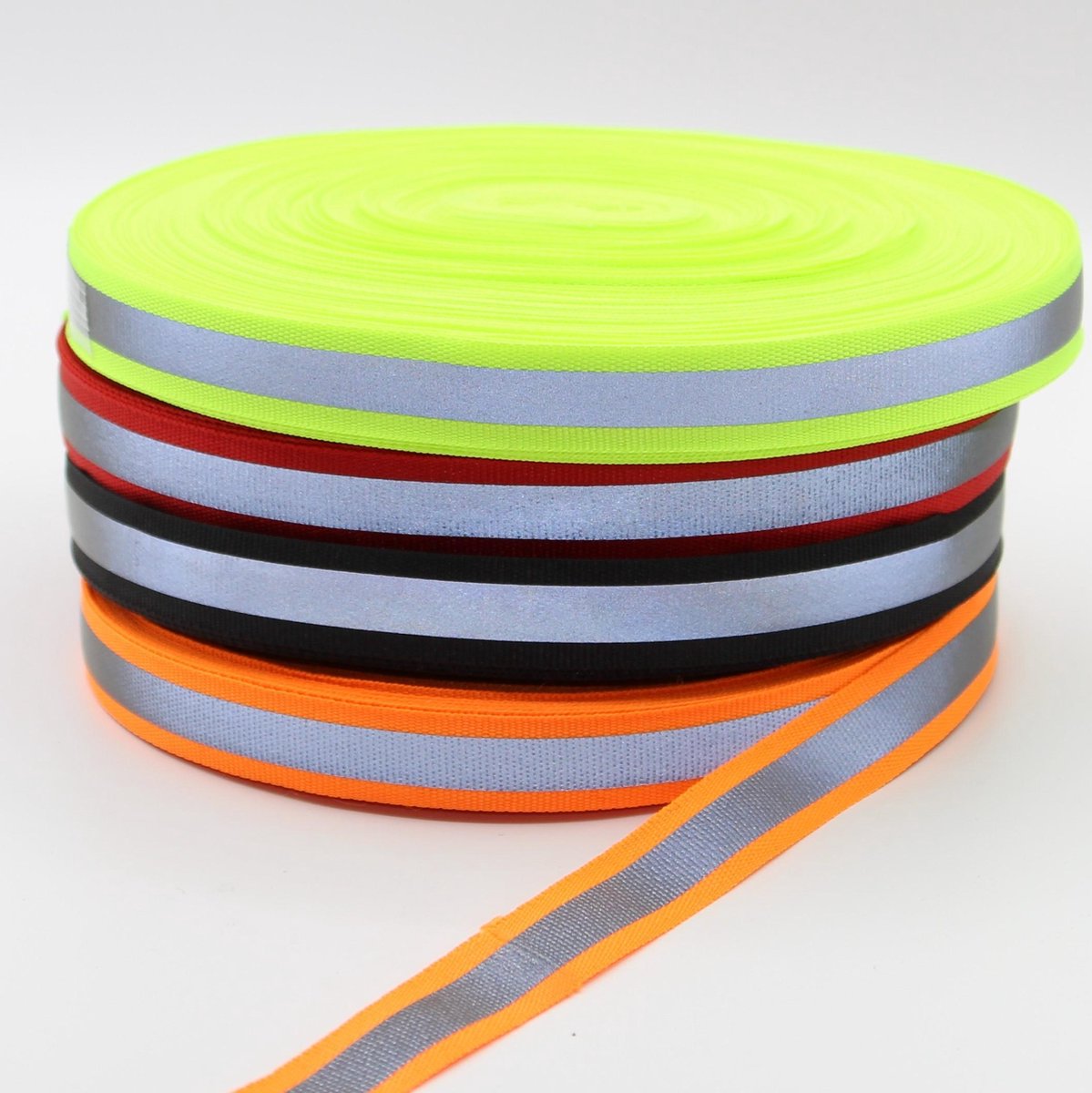 12 METER Reflecterende banden 4 kleuren. 3 meter per kleur ***15mm***