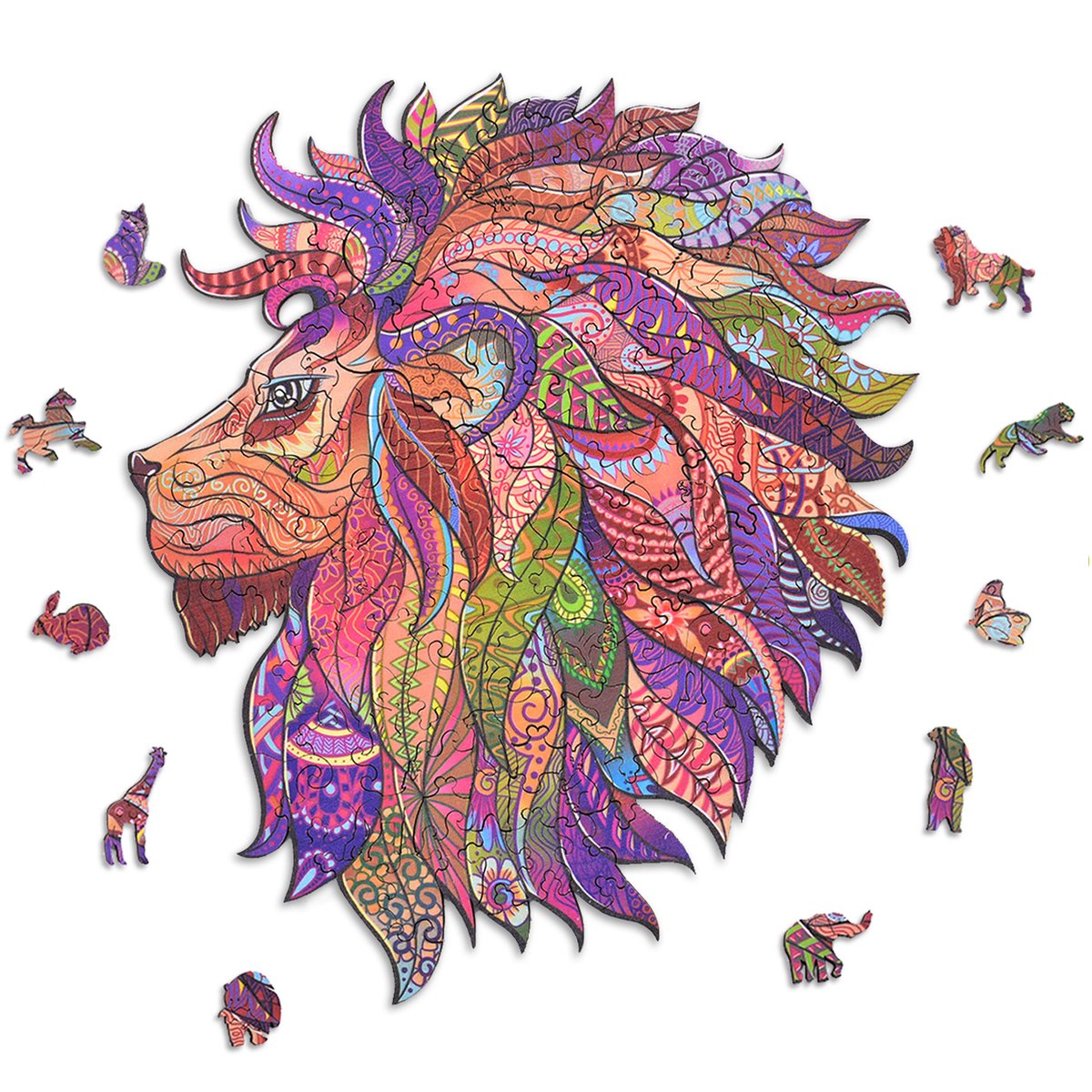 ACROPAQ PUZA3L - Wooden Jigsaw Puzzle A3 LION