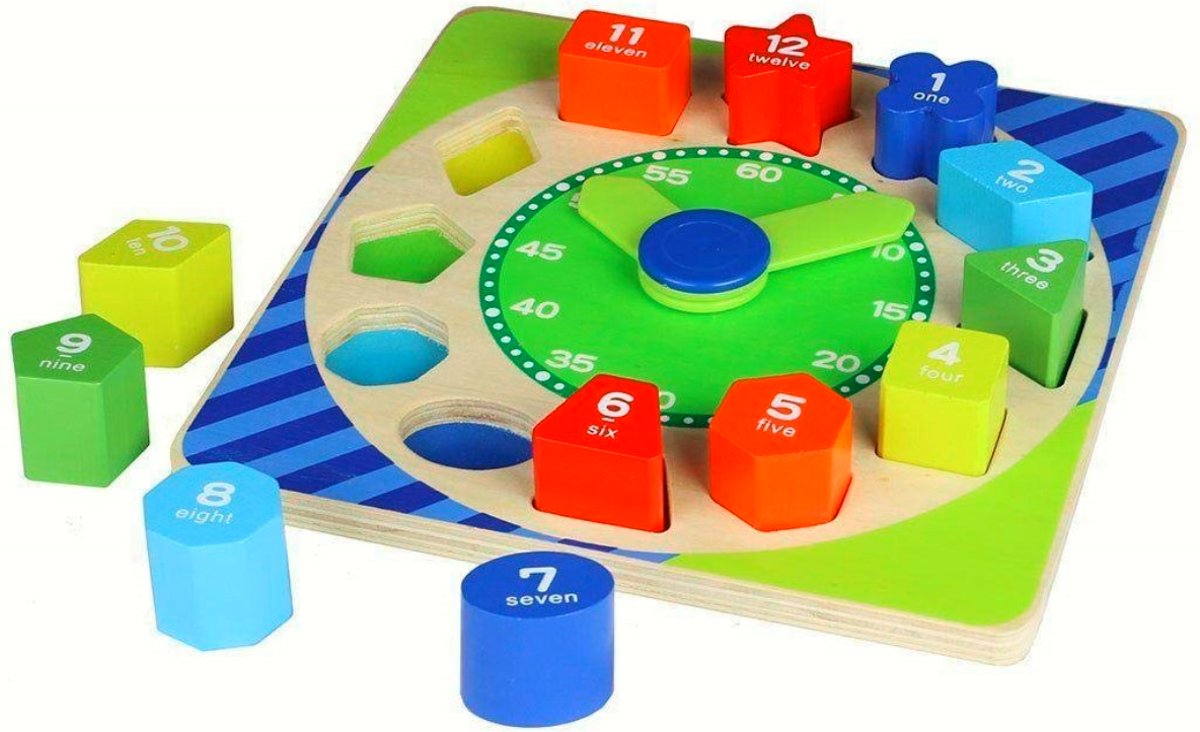 Houten   met houten blokken 22-2 cm