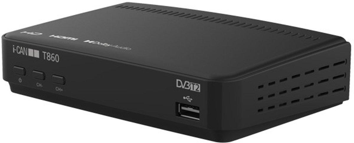 i-CAN T860 decoder 1 tuner(s) Bedraad Zwart
