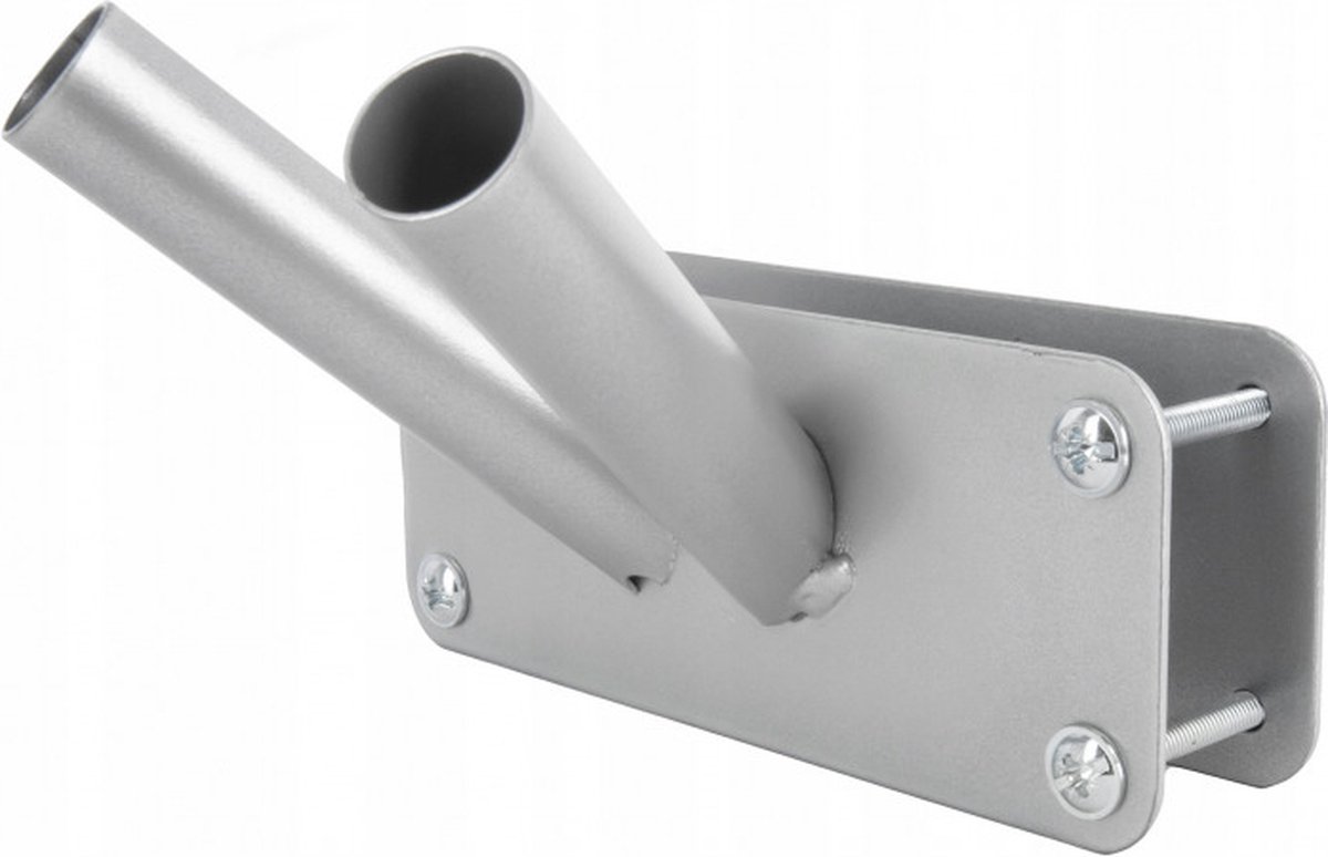 Balkon Vlaggenhouder - Dubbel Vlags - Voor Montage Op Balkon Of Balustrade - Inclusief Schroeven - Grijs