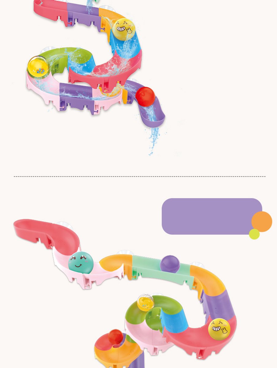 Waterbaan Badspeelgoed voor Peuters - Waterglijbaan Set voor in Bad - Educatief en Veilig Speelgoed - Stimuleert Motorische Vaardigheden - Waterplezier voor Jongens en Meisjes - Bad Speelgoed voor Peuters en Kleuters