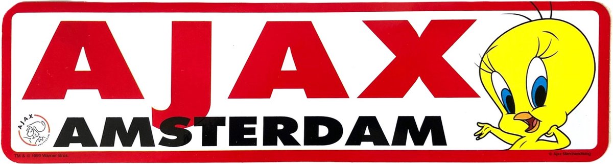 AFC Ajax Sticker - Looney Tunes - Tweety - 33 x 9 cm