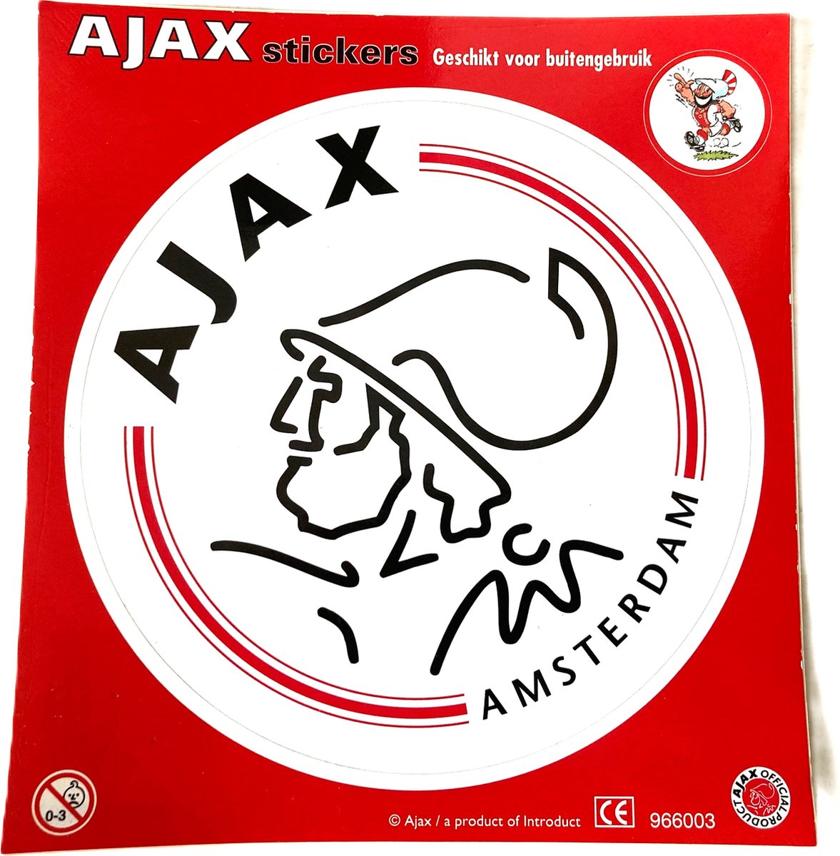 AFC Ajax Stickers - Voetbal stickervel 155 x 165 mm - Geschikt voor buiten