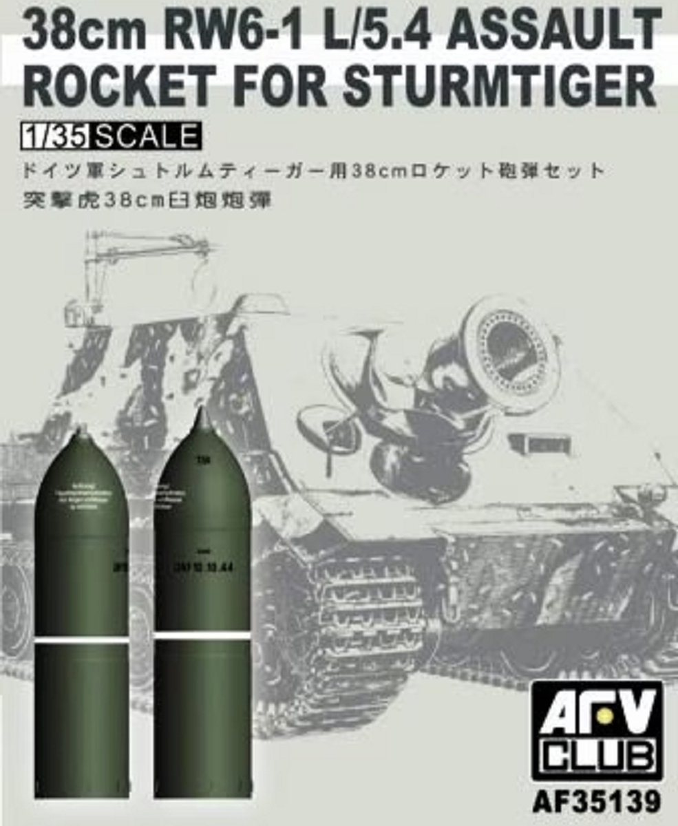 1:35 AFV Club 35139 38cm RW6-1 L/5.4 Assault Rocket for Sturmtiger Plastic kit