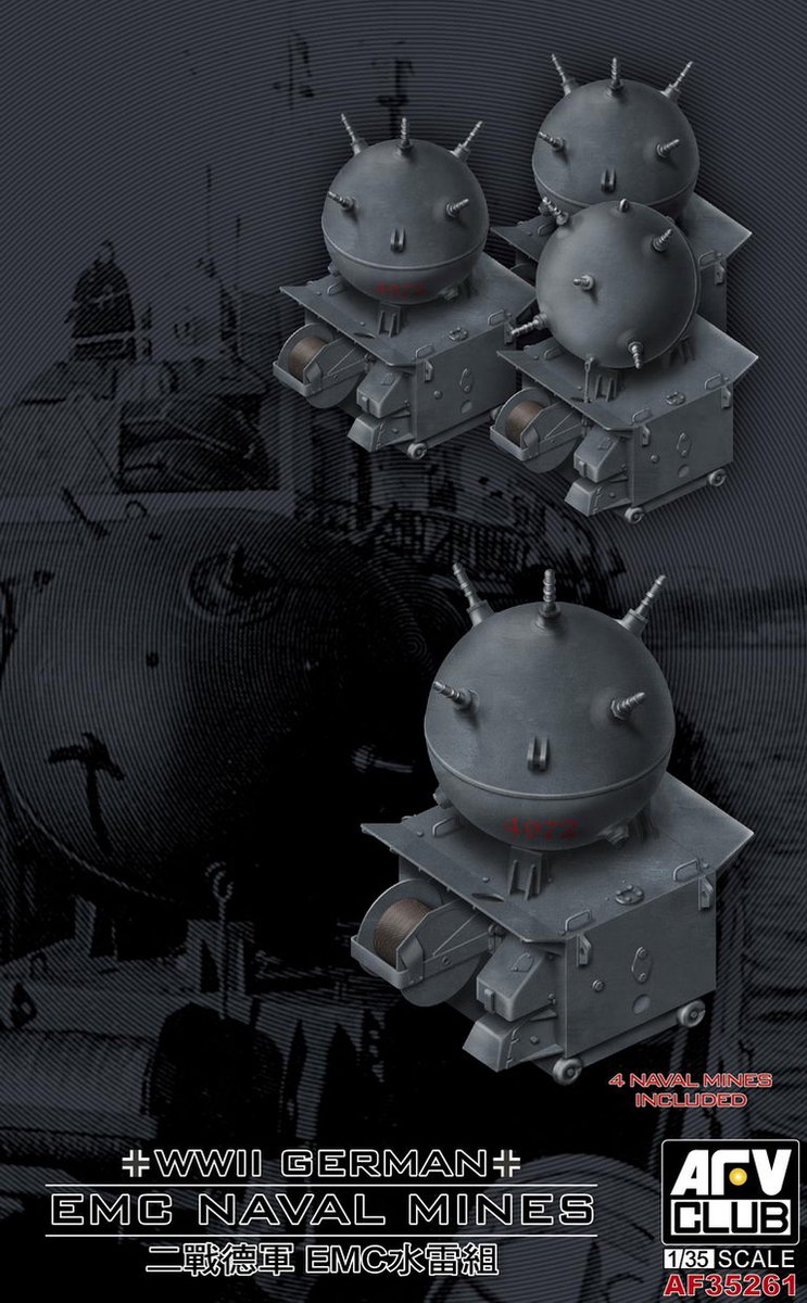 AFV Club Modelbouwpakket Militaire voertuigen - 35261 WWII German EMC Naval Mines Plastic - 1:35 -