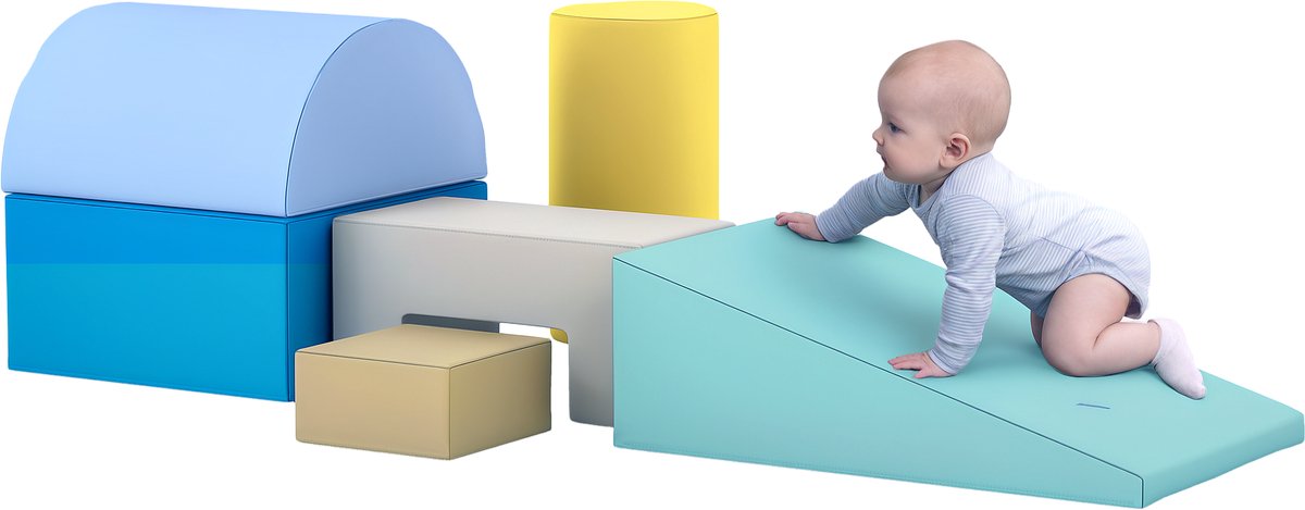 AIYAPLAY - Zachte speelset voor kinderen - Schuim - 60x40x20cm - Multicolor