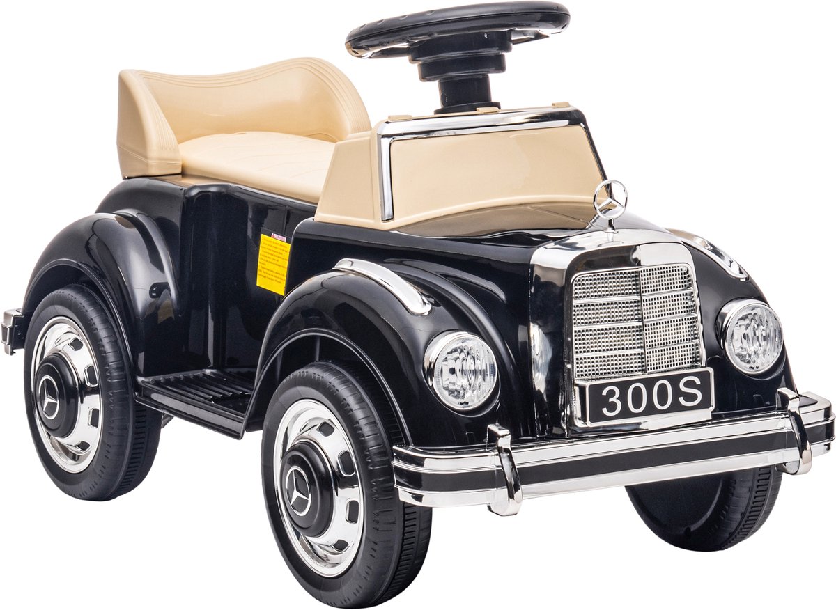 AIYAPLAY Glijdende Auto voor Kinderen Kunststof, Metaal 77,5L x 41,5B x 45H cm Zwart