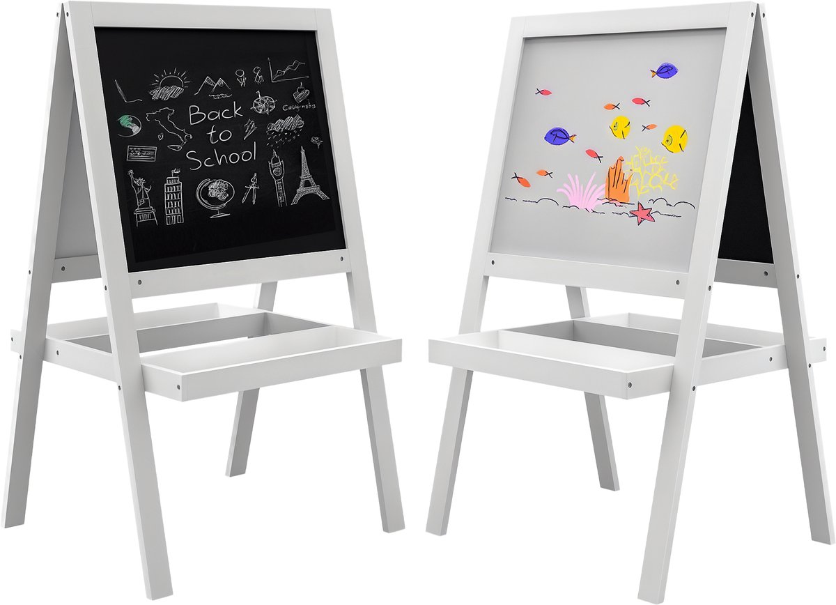 AIYAPLAY-Kinder ezel-54x48x88cm-MDF-Wit