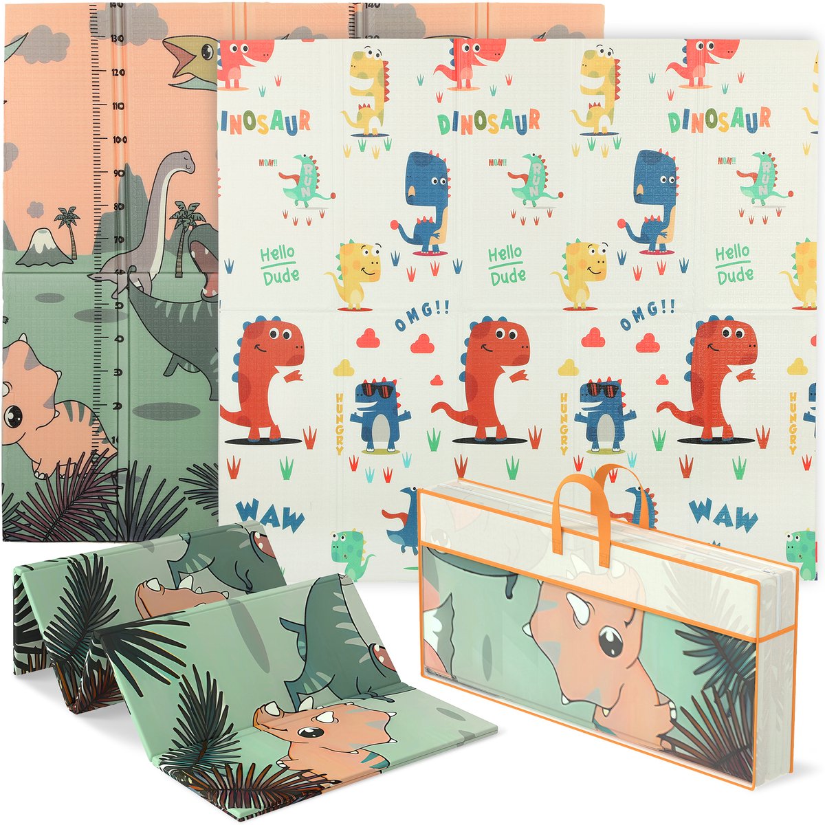 AIYAPLAY Speelmat voor kinderen XPE 196L x 176B x 1,5H cm Meerkleurig