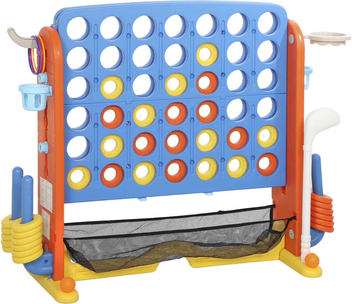   Vier op een Rij Spel HDPE, plastic 110L x 40B x 82-97,5H cm Meerkleurig