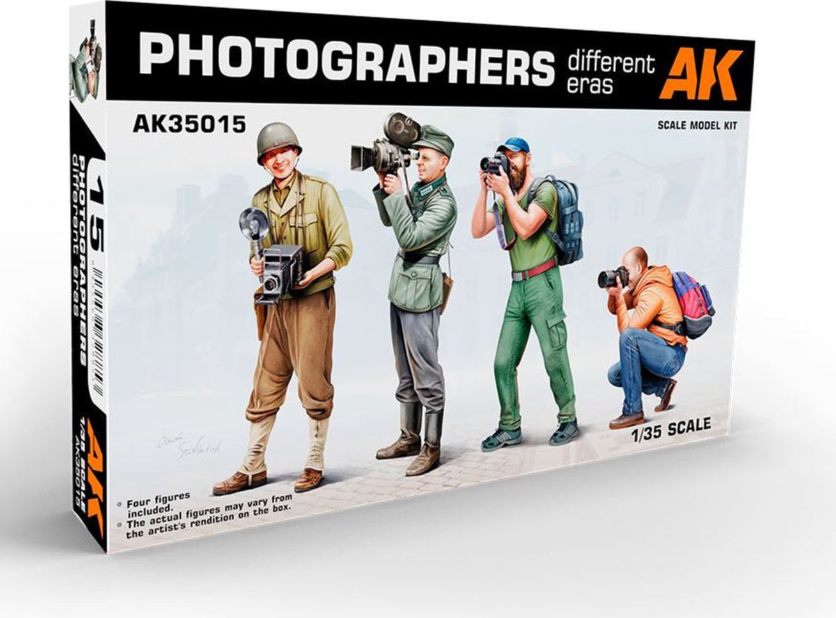 AK Models - 1/35 PHOTOGRAPHERS DIFFERENT ERAS - modelbouwsets, hobbybouwspeelgoed voor kinderen, modelverf en accessoires