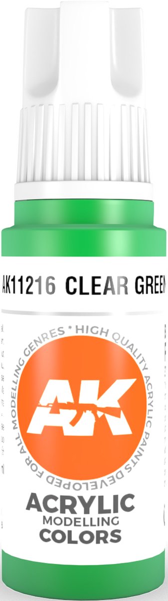 AK 3rd Gen Acrylics: Clear Green (17ml)