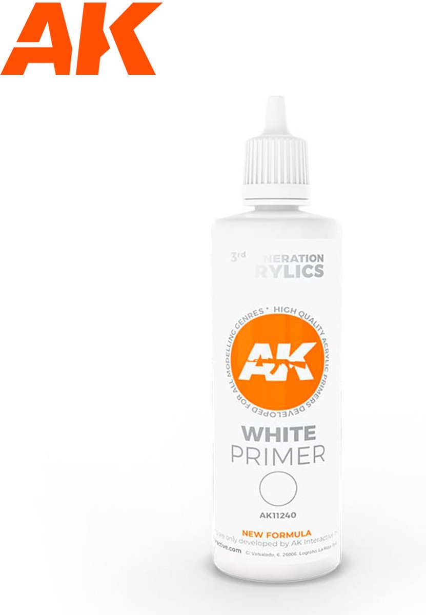 AK Airbrush / Brush Primer White (100ml)