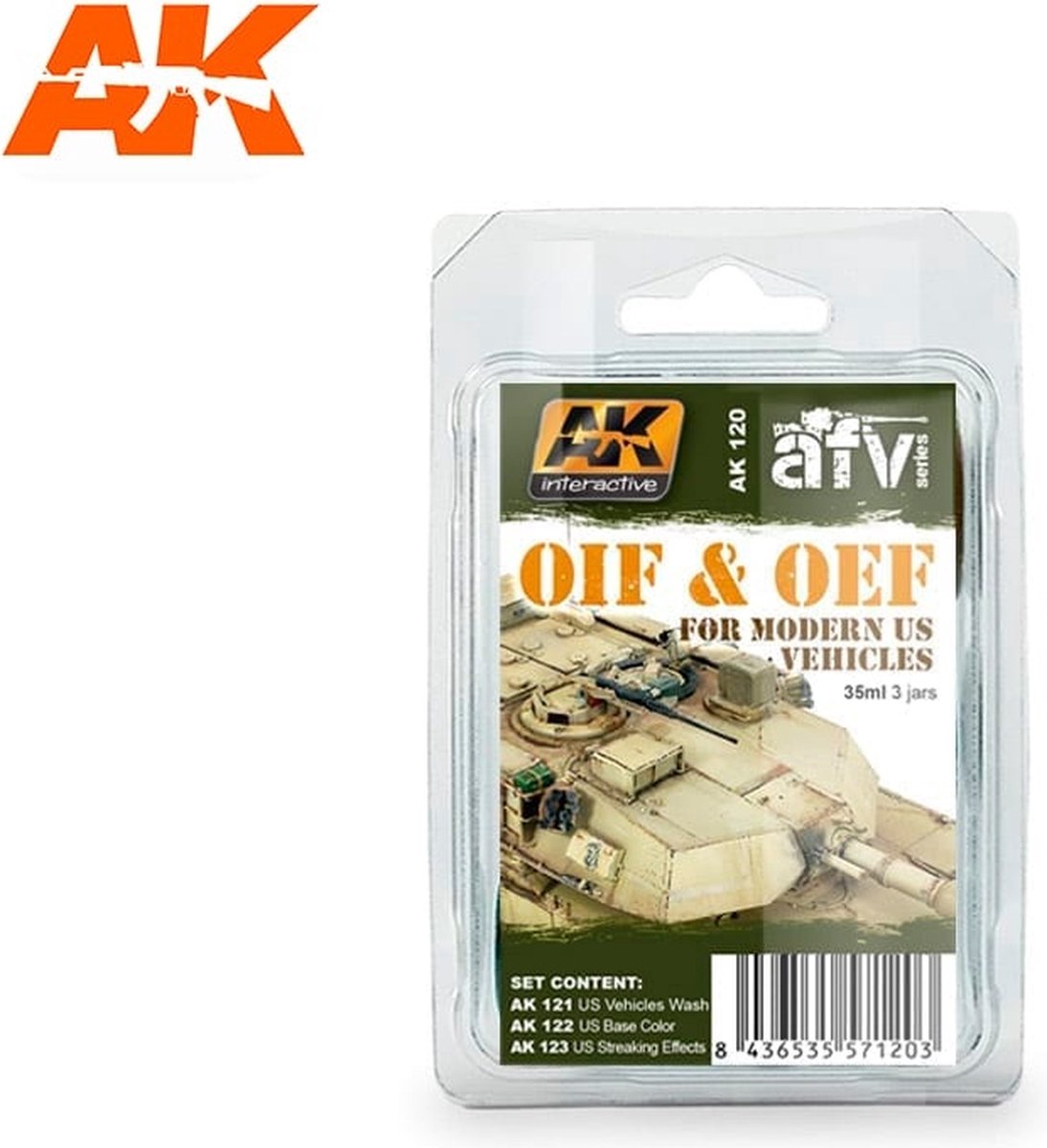 AK Interactive AK-120 - Oif & Oef US Vehicles Weathering Set 3 x 35 ml