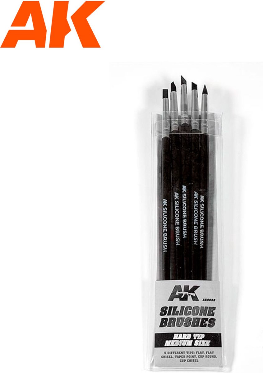 AK Silicone Brushes Hard Tip Medium Size