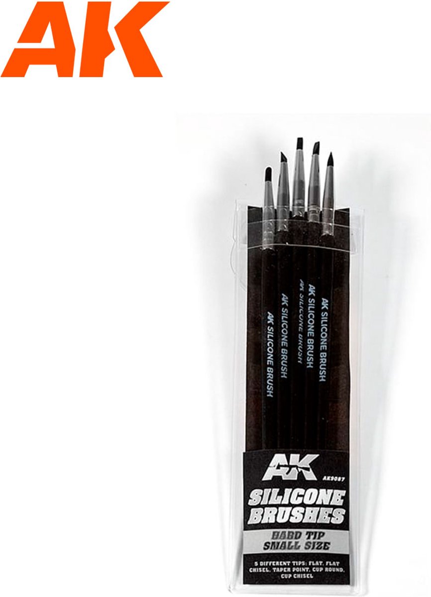 AK Silicone Brushes Hard Tip Small Size