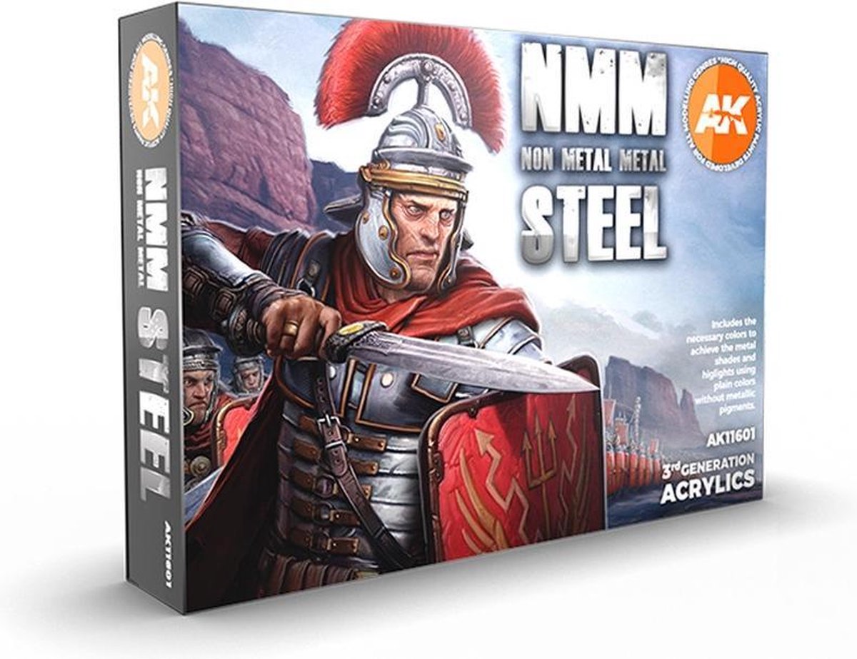 AK interactive Non Metallic Metal: Steel - 6 kleuren - 17ml