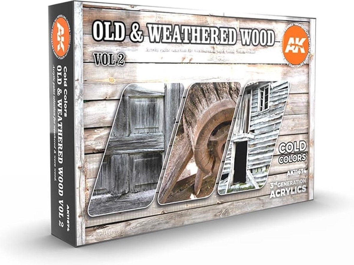 AK interactive Old & Weathered Wood Volume 2 - 6 kleuren - 17ml - AK11674
