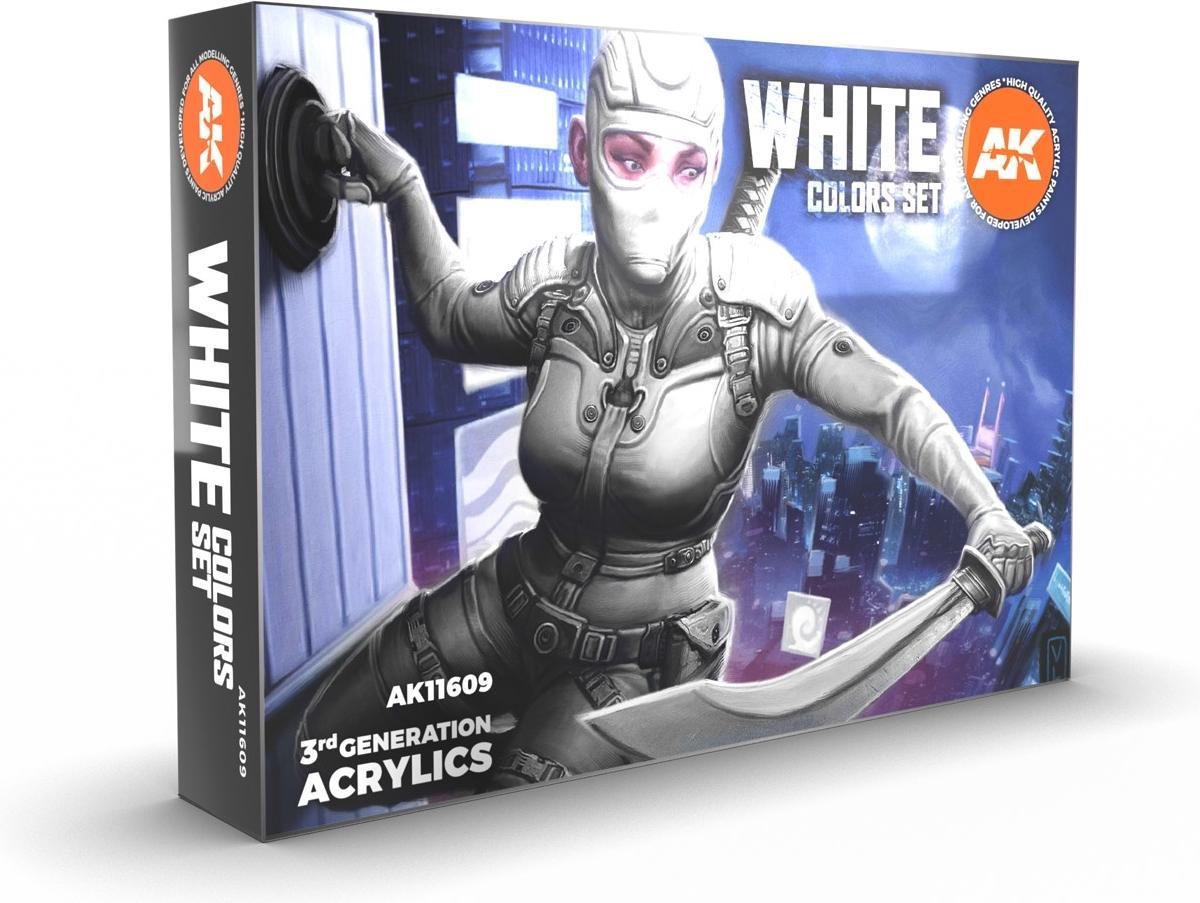 AK interactive White Colors Set- 6 kleuren - 17 ml - AK11609