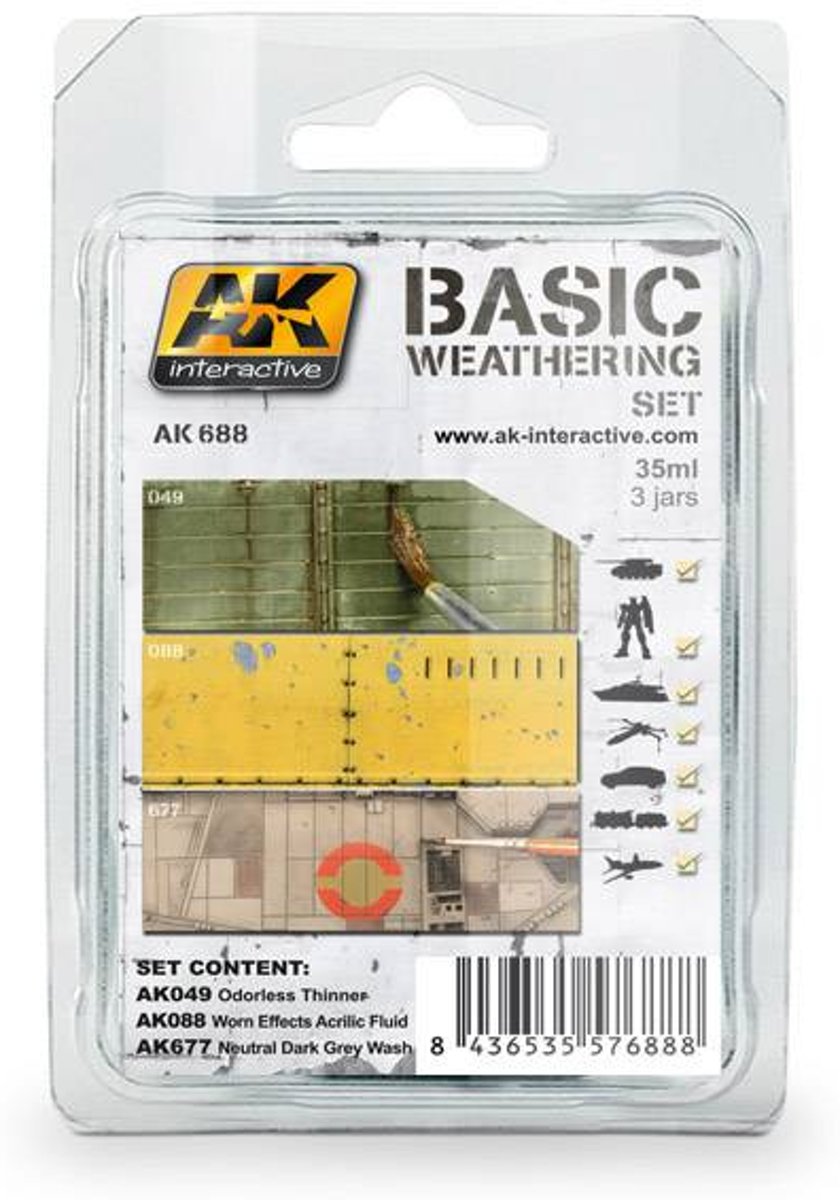 Basic Weathering Set - 3x35ml - AK-688