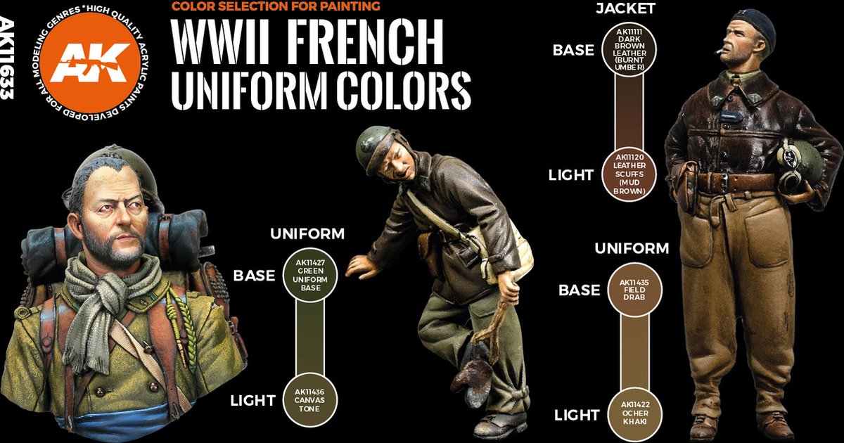 French Uniform Colors Set - AK-Interactive - AK-11633