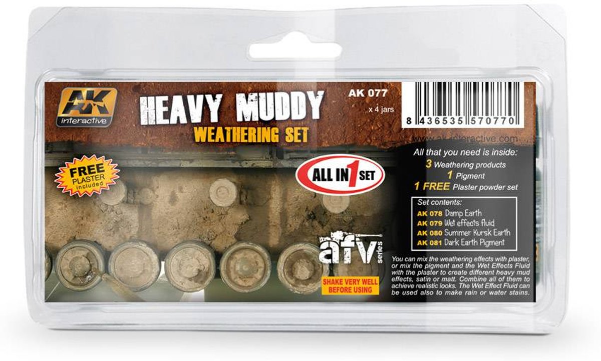 Heavy Muddy Weathering Set - AFV Series - 5x35ml - AK077