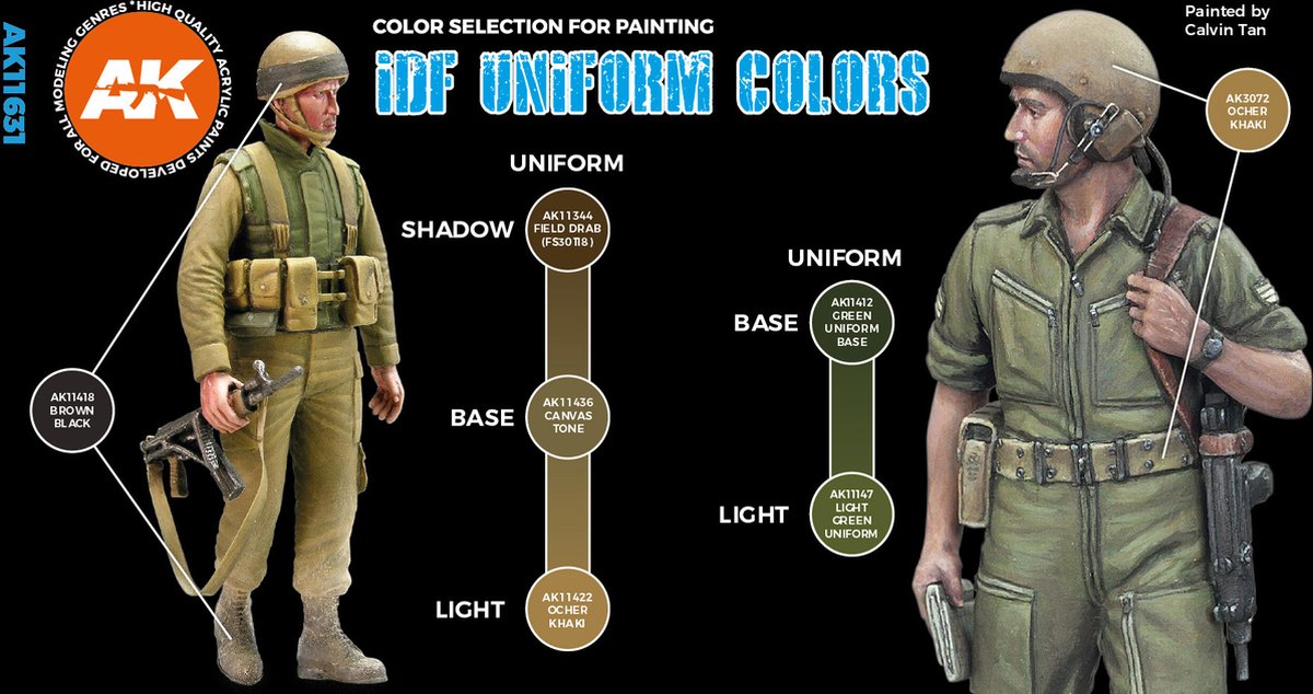IDF Uniform Colors Set - AK-Interactive - AK-11631