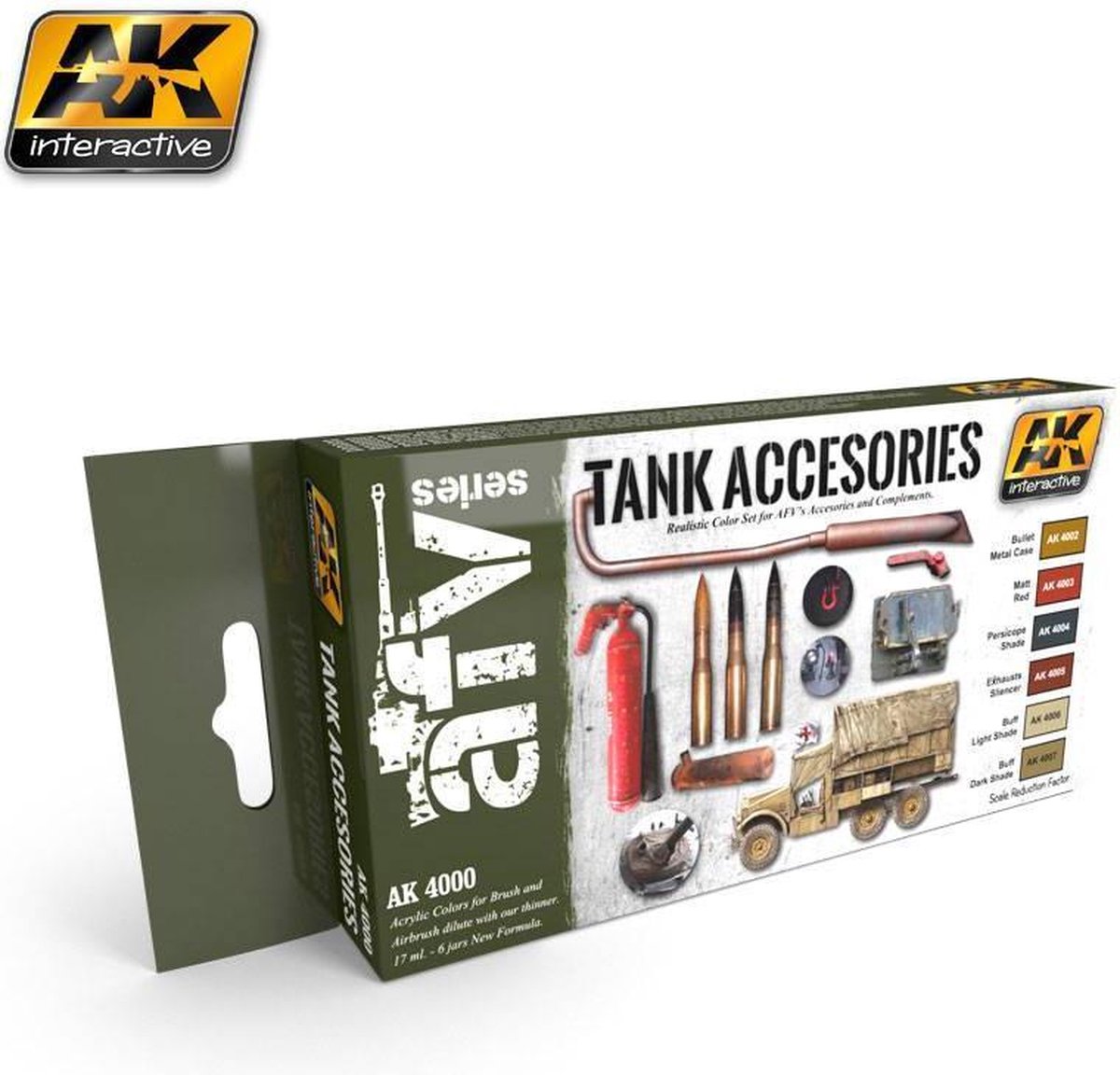 Tank Accesories - 6 colors - 17ml - AK-4000