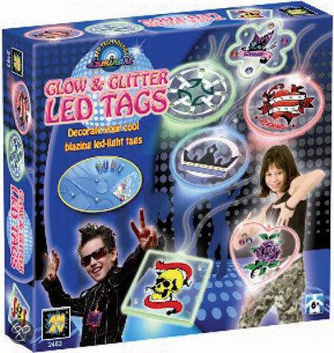 Glow & Glitter light-up tags