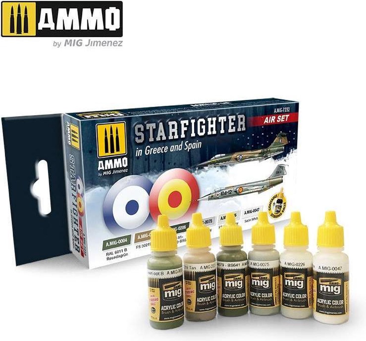 AMMO MIG 7232  F-104G Starfighter (Greece & Spain) - Acryl Set Verf set
