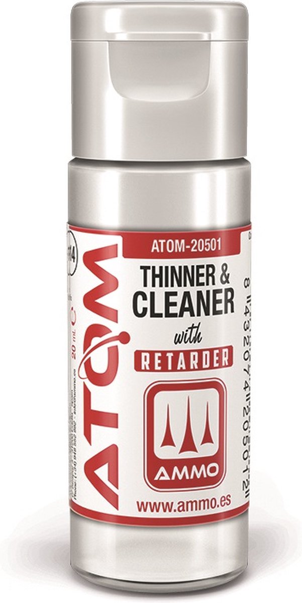 AMMO MIG Hobbyverf - MIG 20501 ATOM - Thinner and Cleaner with Retarder - 20ml Verdunner - 20 ml