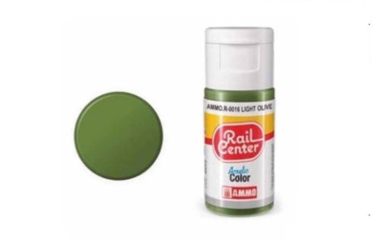 AMMO MIG Hobbyverf - MIG R0016 Rail Center - Light Olive - 15ml Verf flesje - 15 ml
