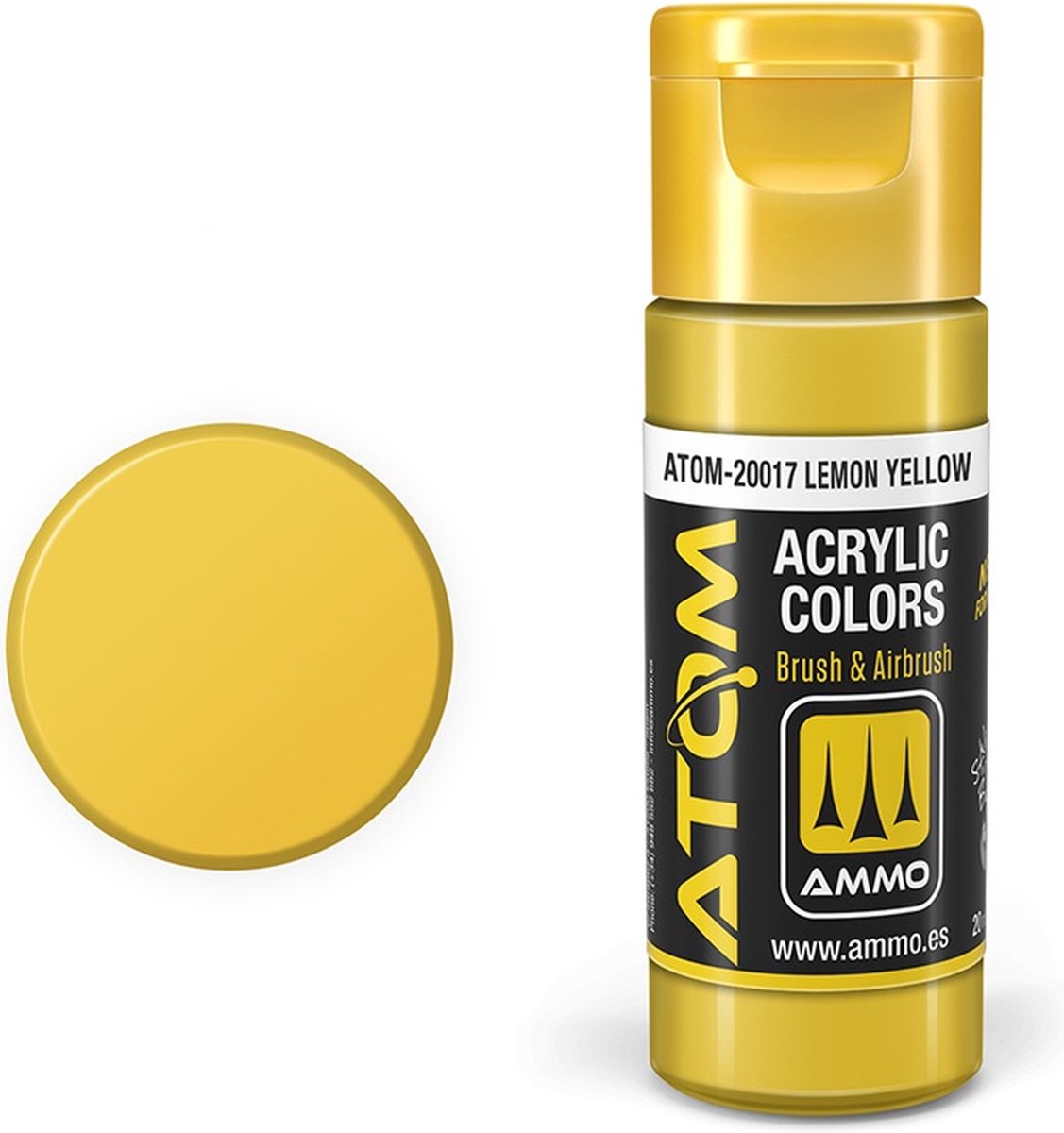 AMMO MIG Hobbyverf Acrylverf - MIG 20017 ATOM - Lemon Yellow - Acryl - 20ml Verf flesje - 20 ml