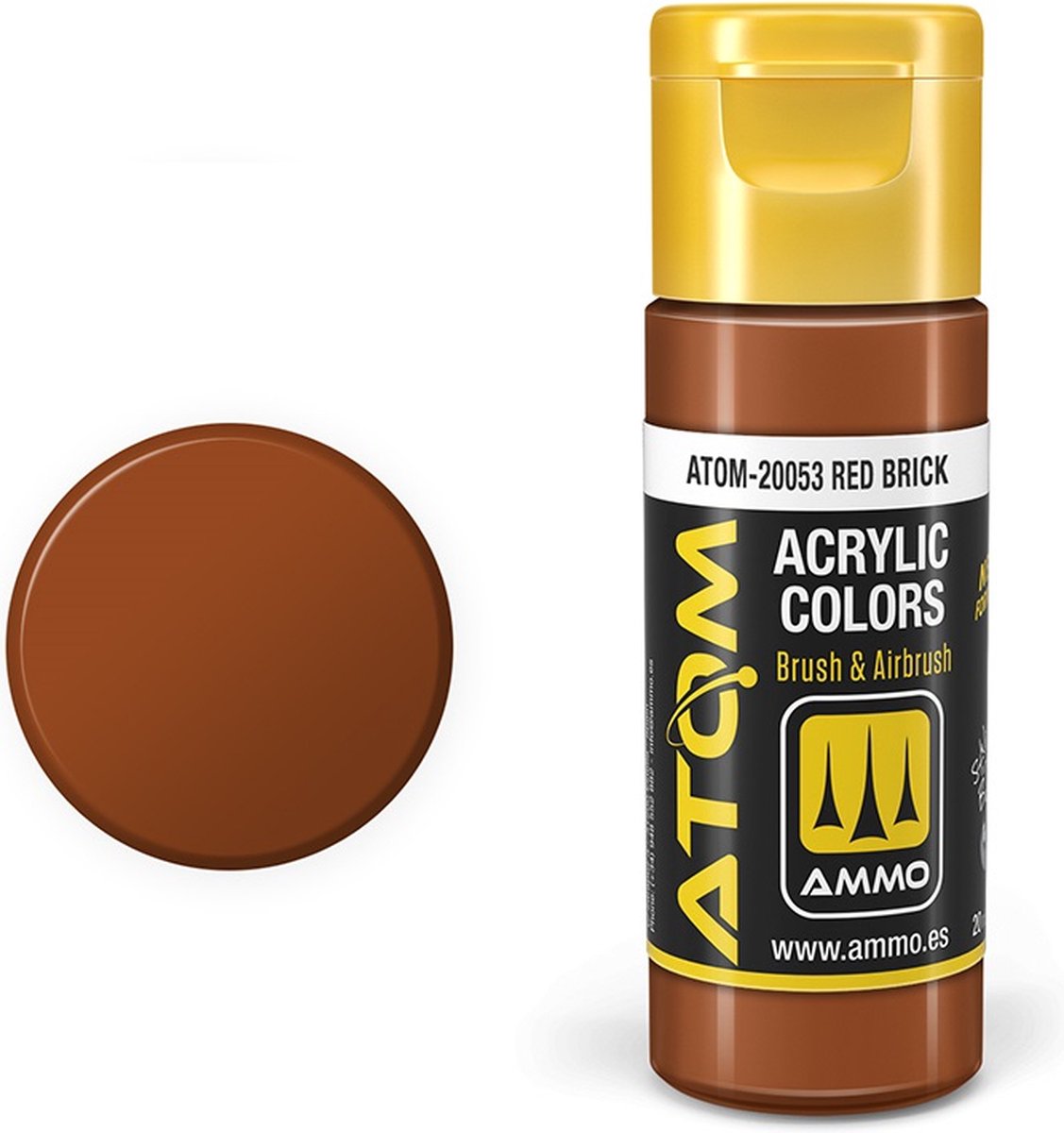 AMMO MIG Hobbyverf Acrylverf - MIG 20053 ATOM - Red Brick - Acryl - 20ml Verf flesje - 20 ml
